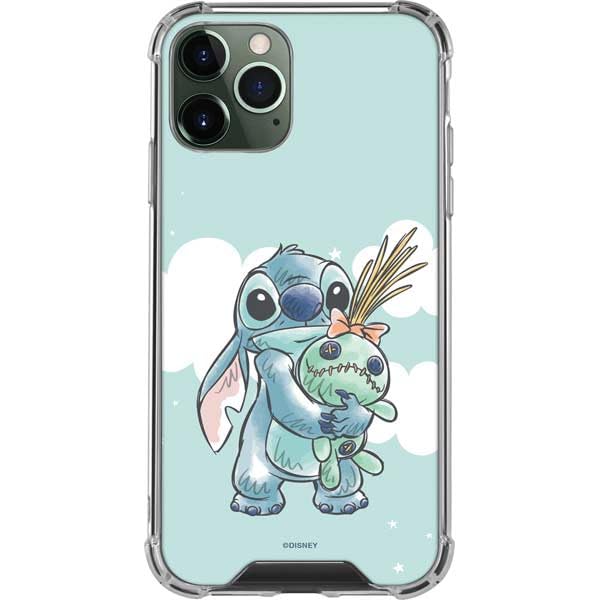 Skinit Clear Phone Case Compatible with iPhone 12 Pro - Officially Licensed Disney Lilo and Stitch Stitch and Scrump Design