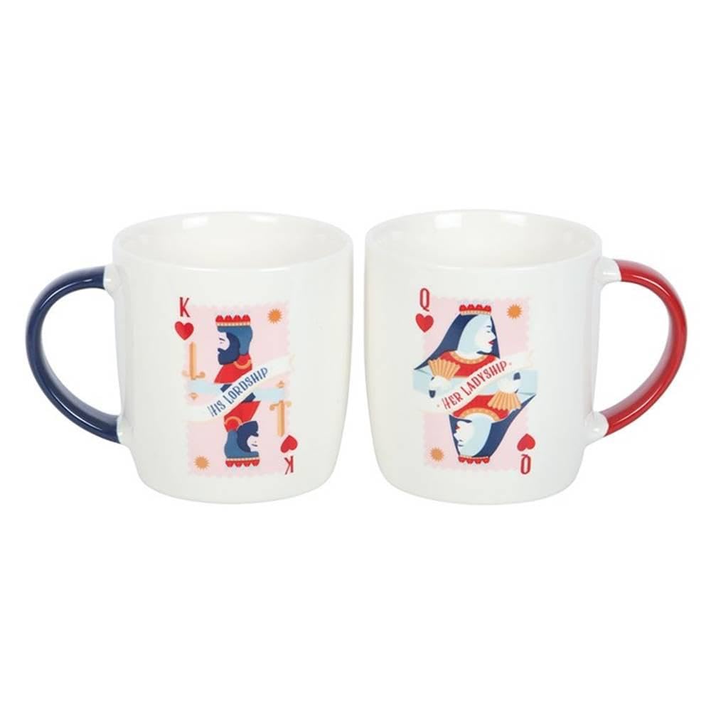 Something Different White/Navy/Red Her Ladyship & His Lordship Couple Mug Set (Pack Of 2) (One Size) ()