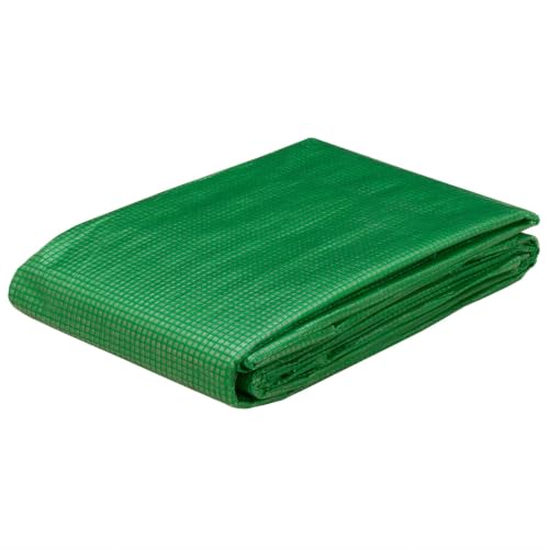 Lona resistente e impermeable de PE verde 4 x 6 m para techos y cubiertas 8