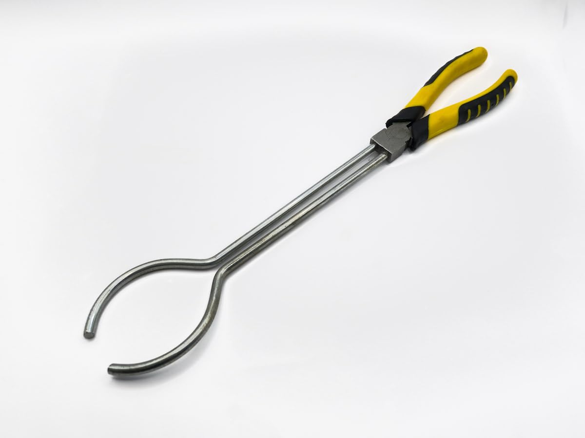 Tiegelzange für Grafittiegel, E-Ofen-Tiegel, robust und universal einsetzbar, Länge 35,5 cm, für Schmelztiegel (Tiegelzange inkl. 100 cm³ Tiegel)