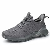 Women's Ladies Running Shoes Tennis Walking Sneakers Work Casual Comfor Lightweight Non-Slip Gym Trainers Dark Gray