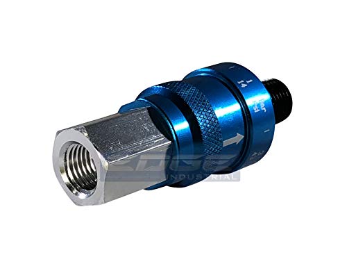 Edge Industrial Adjustable In-Line Pressure Regulator For Pneumatic Tools, 1/4" Npt, Connects Directly To Air Tool (14 - 43 Psi) #TOP12