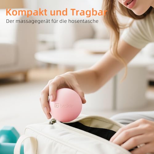 Massage Lacrosse Bälle für Myofasziale Entspannung, Triggerpunkttherapie und Yogatherapie, Fußmassageball zur Linderung von Plantarfasziitis Rosa 6