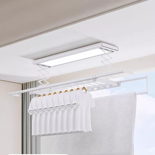 Ultra Thin Electric Clothes Drying Rack - Fully Automatic Ceiling Hanger with Remote Control, Smart Invisible Design for Balcony, Space-Saving Laundry Solution (Color: C)