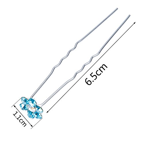 40 Pezzi Fermagli per Capelli Fiore di Cristallo