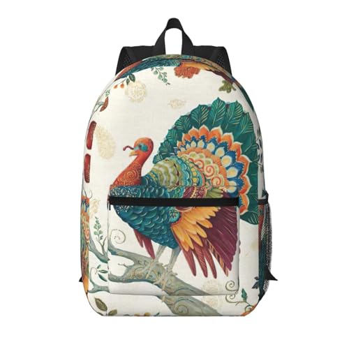 Sac à dos Turquie Thanksgiving EdWal noir léger en taille unique