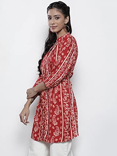 Image of One femme Women's Pleated Printed Tunic Shirt