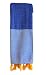 Large Scarf Turkish Towel Peshtemal for Travel lightweight Sarong 100% Cotton (blue) by TASTE DRINK GO. Packs light dries quickly -100 uses from beach towel to travel scarf. Perfect travel accessory