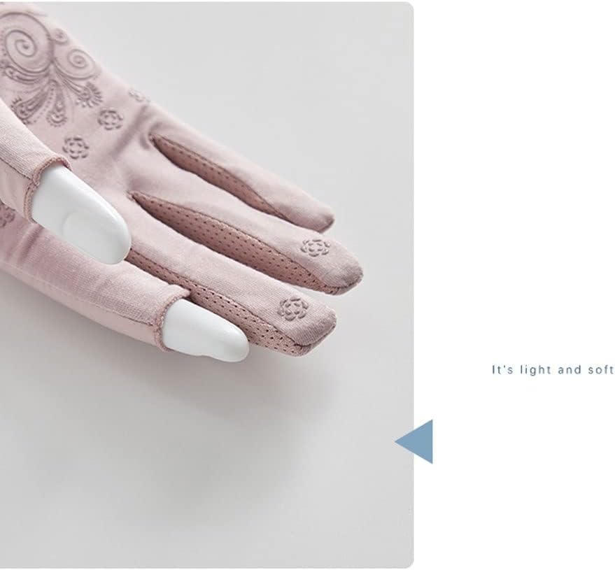 Sunblock Fingerless Gloves Non Slip UV Protection Gloves Driving Gloves for Women Girls (Color : A, Size : One Size)
