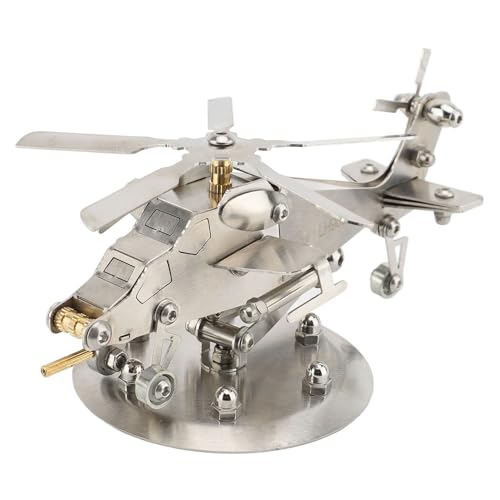 Modèle d’hélicoptère en métal inoxydable : le cadeau idéal avec hélice rotative - 5