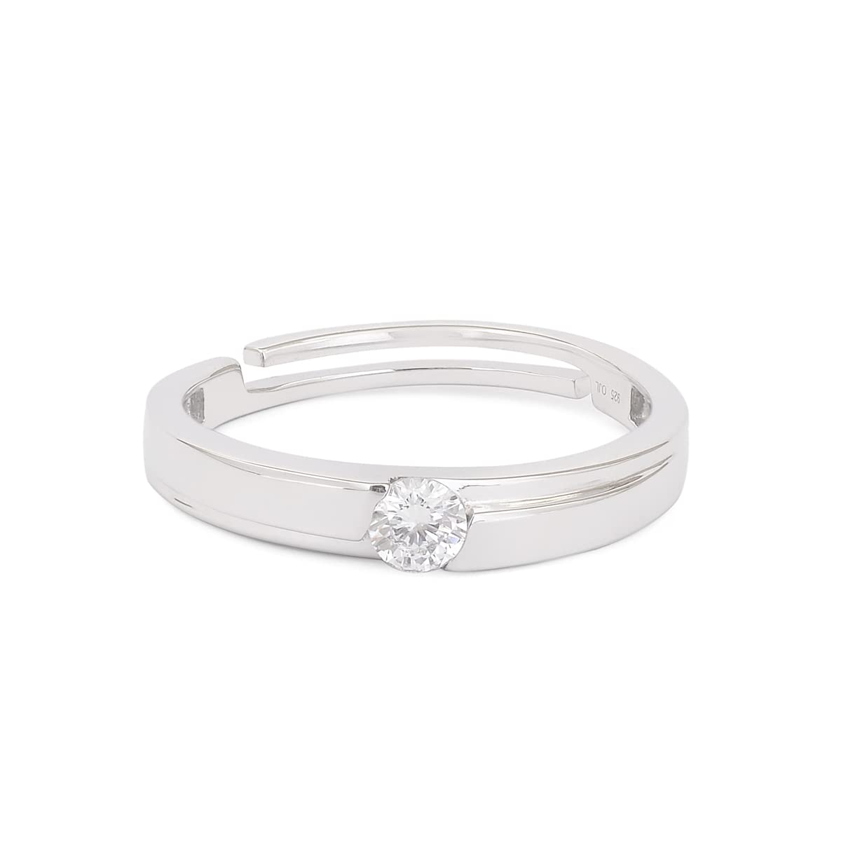 Ornate Jewels 925 Silver 0.5 Carat American Diamond Solitaire Adjustable Ring for Men and Boys | with Certificate of Authenticity & 925 Stamp | Life-time Warranty* (B0BVRCYM9P) Amazon Price History, Amazon Price Tracker
