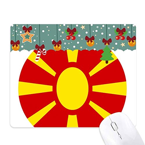 Tapis de souris Macédoine Europe en caoutchouc pour bureau de Noël