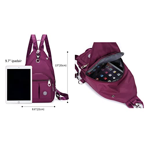 Momoty PHC303-PURPLE Mini Backpack Waterproof Lightweight Daypack Crossbody Sling Bag Casual Travel Bag 4L  thumb #5