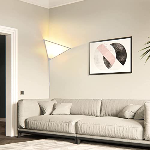 Zlierop Corner Lights For Living Room, Corner Light 2 Pack With Switch, Plug In Ceiling Lights With Acrylic White Shade, Modern Triangle Corner Lights For Bedroom, Kids Room, Office, Apartments #TOP4