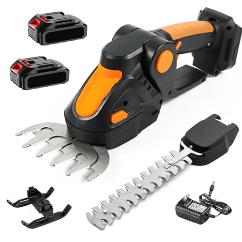 Cesoie Elettriche A Batteria 2 In 1 - Tagliasiepi E Erba Per Giardino - Foto 8