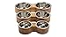 Luxury Elevated Dog Bowl Set - Mango Wood Stand with 2 Stainless Steel Food & Water Bowls - Raised Pet Feeder with Non-Slip Base, Modern Design for All Dog Sizes, Large 48oz