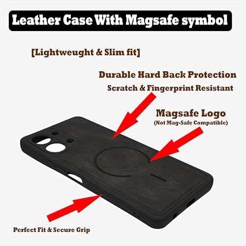 Image of SBMS Back Cover for Vivo Y21 5G / Y11 5G | Ultra Slim Soft Rubberised Hard Case | Oil Feel Soft Leather Back | Mag-Safe Design (Mag-Safe Not Support) | Camera Protection Case for Vivo Y11 5G (Black)