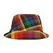 Colorful Madras Bucket Hat – Caribbean Heritage Plaid Hat for Men & Women, Festival, Beach & Travel Fashion