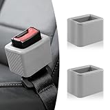 Houlishu 2 PCS Seat Belt Buckle Holder, Durable Silicone Material,Car Accessories, Suitable for Most Car Models (Grey)