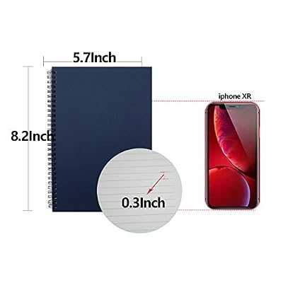 Yansanido Spiral Notebook, 6 Pcs A5 Craft Softcover 8mm Ruled 6 Color 60 Sheets -120 Pages Journals for Study and Notes(6 color)