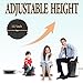 ALEVMOOM Portable Toilet for Adults Outdoor Camping Adjustable Folding Toilet with 6 Garbage Bags,2.8 Pounds Lightweight Portable Potty for Travel/Boat/Road Trips/Beach Black