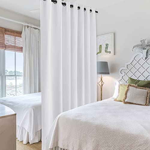 Image of RYB HOME Extra Long Curtains Light Block Soundproof Privacy Blinds for Home Theater Office Backdrop Dining Living Room Patio Door Large Window Ceiling to Floor Drapes, W 8.3 x T 11 ft, Greyish White