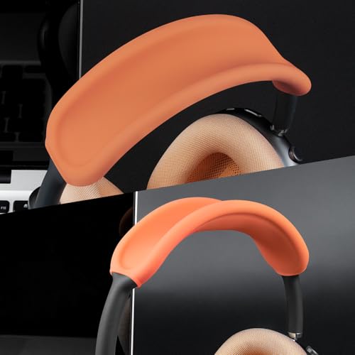 Image of SOULWIT Upgraded Headband Protector for AirPods Max (USB-C /Lightning), Sweat Proof Full Cover for Gym Workouts, (Easy Disassembly Required) - Orange