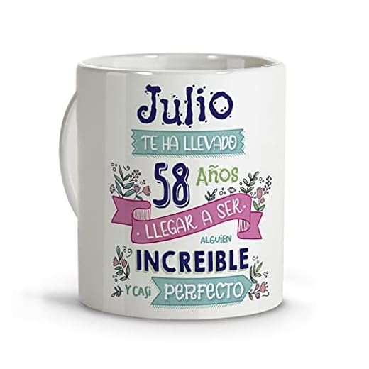 LolaPix Taza cumpleaños. Tazas Personalizadas. Tazas Desayuno Originales. Varios diseños. CUMPLEAÑOS INCREIBLE