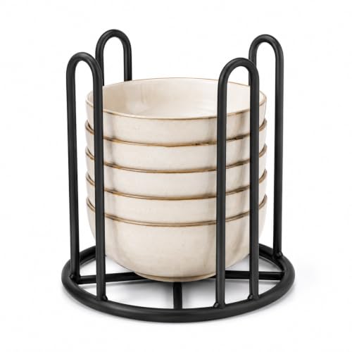 Image of Iron Bowl Holder Stand | Kitchen Bowl Organizer Rack