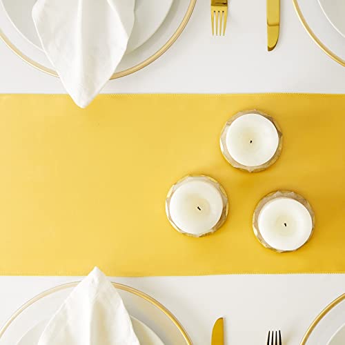 10 Pack Gold Table Runners For Weddings, Baby Showers, Anniversaries, Catering (108.3 X 11.8 Inches) #TOP1