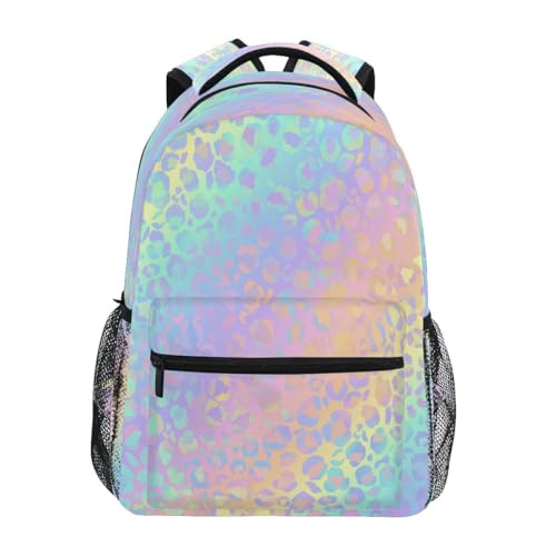 senya School Backpack Tie Dye Leopard Teens Girls Boys Bookbags Travel Schoolbag