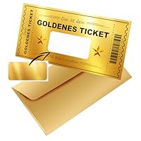 CraftWerk Goldenes Ticket mit Rubbelfläche - Personalisierbarer Gutschein zum selber ausfüllen als Geschenk für Frauen, Freund und Freundin - Rubbellos für Geburtstag, Kino und Weihnachten