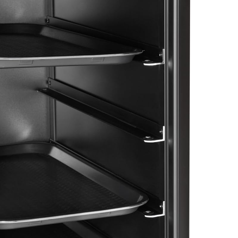 GN Tablettwagen schwarz für 10 GN Tabletts 1/1 Aluminium, MDF