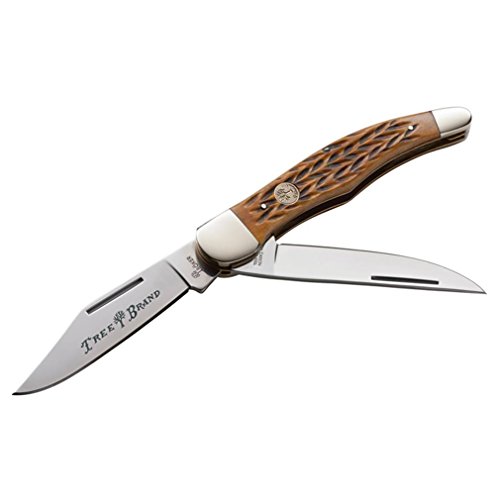Boker 110273BB Traditional Series Folding Hunter Knife with Jigged Bone Handle and 3 In. Straight Edge Blade, Brown