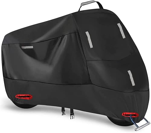 Vista 33 de SECELES Funda para moto de cross, 300D, impermeable, protección para todas las estaciones, apta para Fat Bob Honda VTX 1300 C Kawasaki Vulcan 900