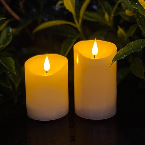 Forever Speed 3er-Set Led Kerzen Aufladbar mit Fernbedienung Timer, Dimmbar Wiederaufladbare Flammenlose Kerzen mit Ladekabel für Party Wohndekoration, Camping, Hochzeiten, Geschenke