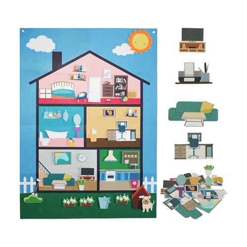 Tablas de actividades de fieltro para habitación infantil que resuelven el aburrimiento en casa