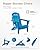 Serique Folding Adirondack Chair, Patio Chair Weather Resistant, Outdoor Chair Wood Texture, Lawn Chair with Cup Holder, Fire Pit Chair for Deck,Outdoor,Porch,Backyard,Garden (Pacific Blue)
