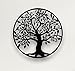 Art Mural en métal, Art de l'arbre de Vie, Signe de Famille Arbre en métal, Décoration Murale, Décoration d'intérieur (44 x 46 cm)