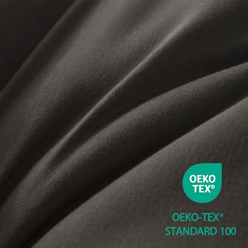 Image of Whale Flotilla Reversible Duvet Double Size for All Seasons, 7.5 Tog Down Alternative Box Sitiched Comforter, Lightweight and Machine Washable Bedding Set, 200x200 cm, Grey