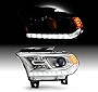 AKKON - Fits 2016-2020 Dodge Durango [Halogen Type] Chrome Bezel Projector Headlight w/LED DRL Running Driver Left Replacement