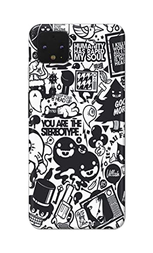 Image of Printed Hard Back Cover Case for Google Pixel 4 Back Cover (Mixed Cartoon) -702