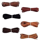 Das Lederschnur kann verwendet werden, um DIY Kunsthandwerk, Armband, Halsketten, Traumfänger oder als dekorative Schnürsenkel, Makramee, Quasten, Landschaftsgürtel, Hüte, Kleidung, Hosen, Schuhe, Röcke, Taschen zu machen. Es kann auch als Geschenkband verwendet werden.