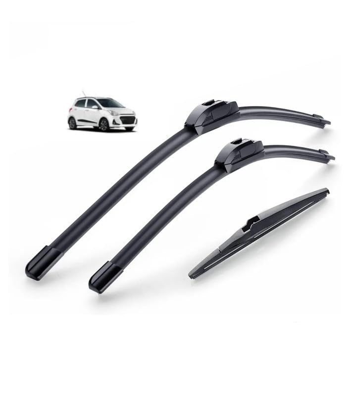 Image of AWB 22 inch+16 inch Frameless /Soft Wiper Blades with 12 inch Rear Specific Wiper Blade Replacement Set for i10 grand (Set of 3)