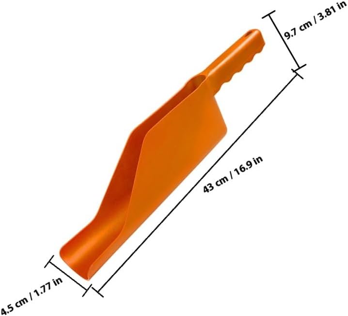 ibasenice 17 Inch Plastic Gutter Scoop, Lightweight Leaf Shovel for Roof & Garden Debris Removal, Ergonomic Hand Tool for Easy Outdoor Cleanup in Yards, Orchards image 2
