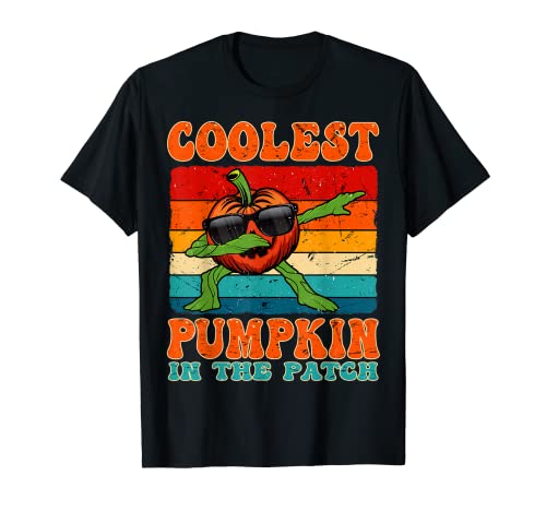 Traje de Acción de Gracias para niños pequeños, calabaza más fresca en el parche Camiseta