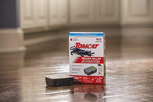 Image of Tomcat Mouse Killer Child Resistant, Disposable Station, 4 Pre-Filled Ready-To-Use Bait Stations