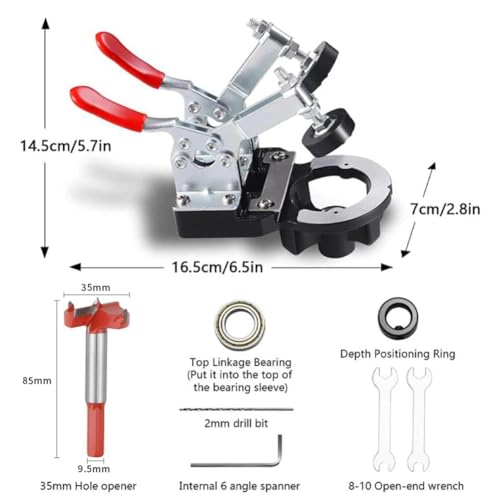 Ouvre-trou de position de charnière 35mm à double fixation pour perçage précis - 8