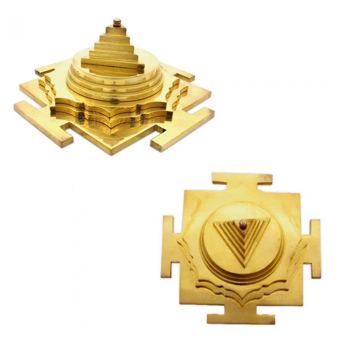 Pyramide yantra en laiton contre les blocages financiers du foyer