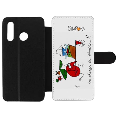 Etui Cuir pour Huawei P30 Lite Idéal en Voyage Housse Shadoks Pratique et Légère